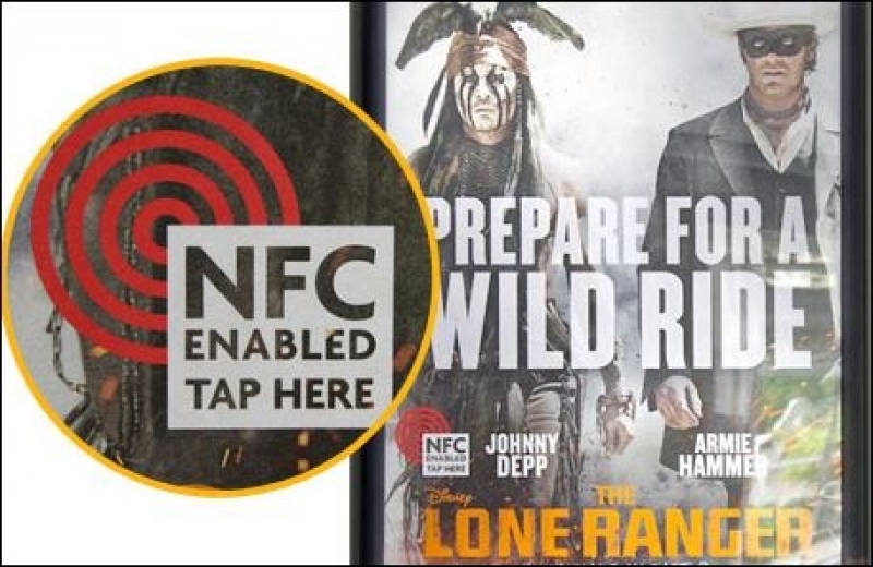 The Lone Ranger, locandina con NFC per vedere il trailer