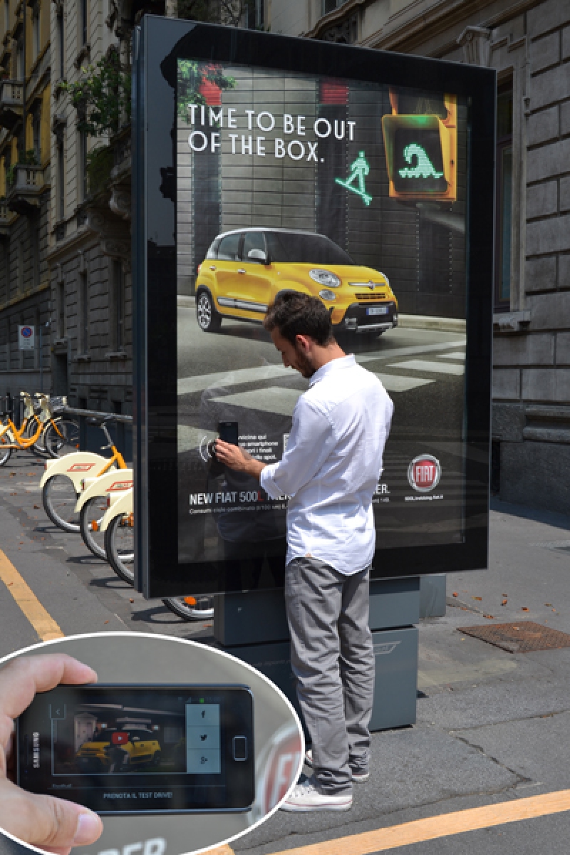 La campagna di Fiat porta i cartelloni NFC anche in Italia
