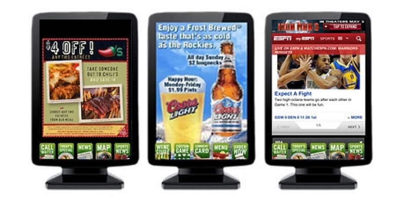 Display touch NFC sulle tavole dei ristoranti
